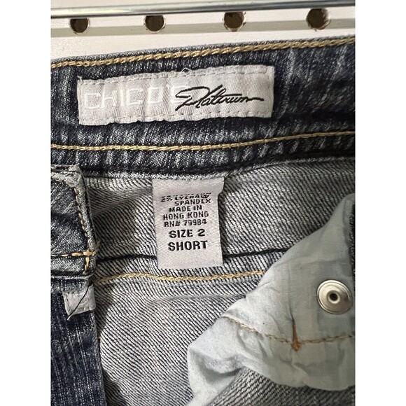 Chicos Platinum Jeans Size 2 Short Bootcut Petite Medium Slimming - Picture 5 of 13